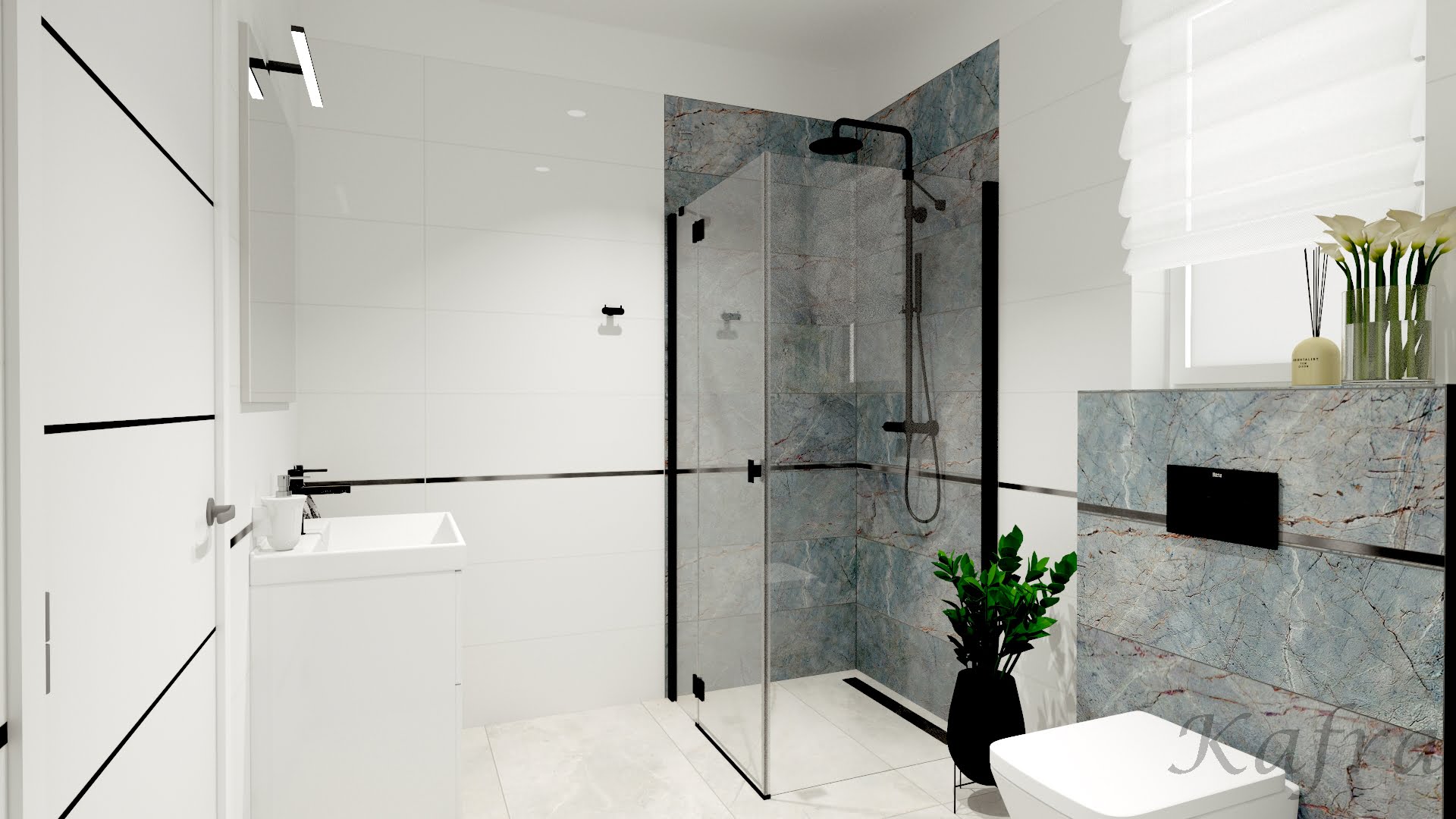 Salon Płytek Ceramicznych Kafra Projekt łazienki gratis